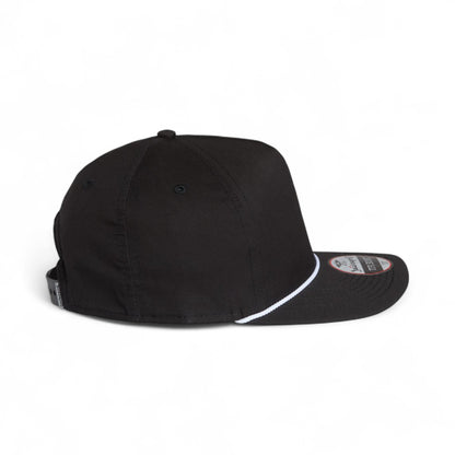 Right side view of Imperial 5056 custom hat in black and white