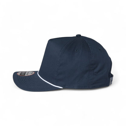 Left side view of Imperial 5056 custom hat in navy and white