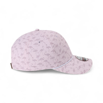 Right side view of Imperial 5058 custom hat in flamingos pink