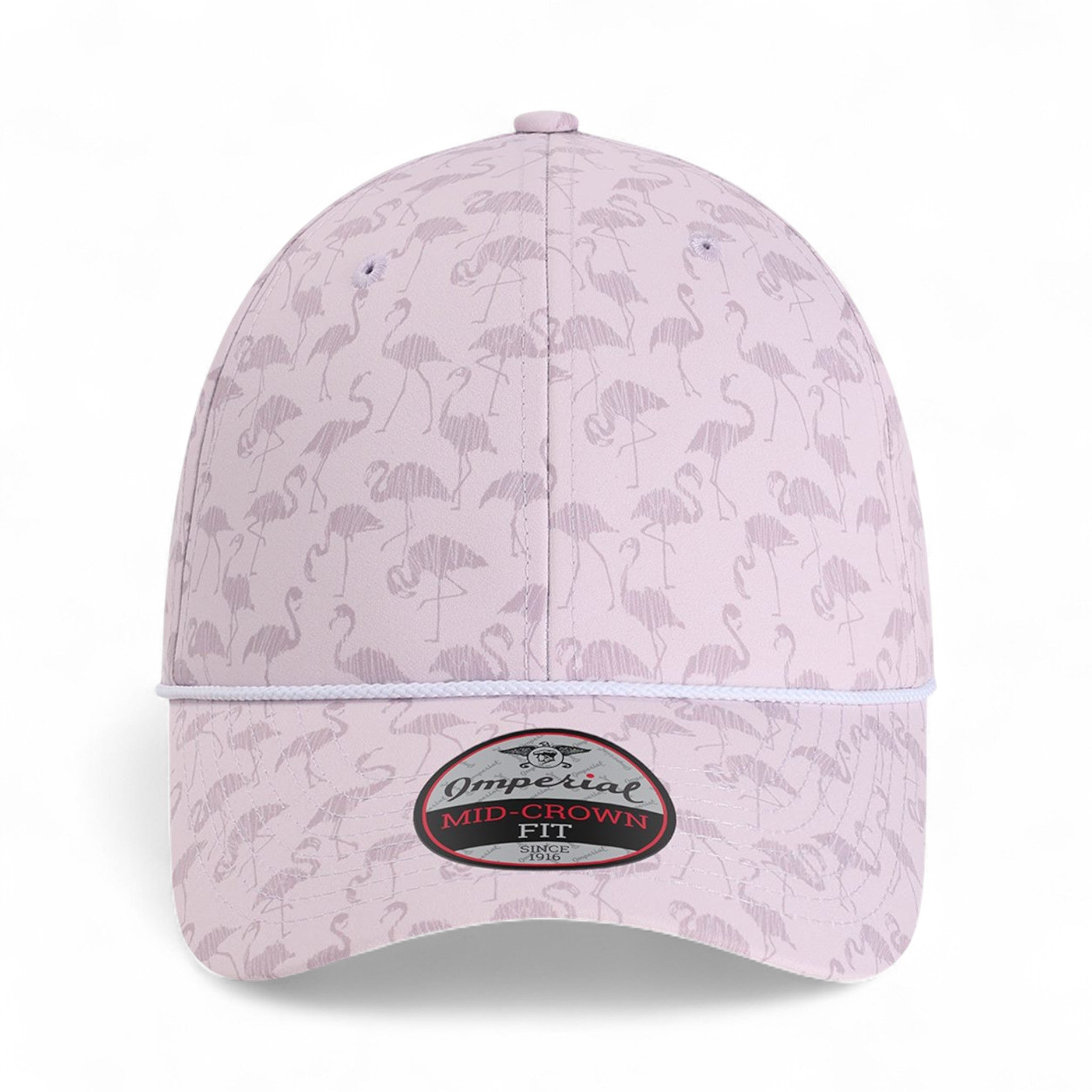 Front view of Imperial 5058 custom hat in flamingos pink