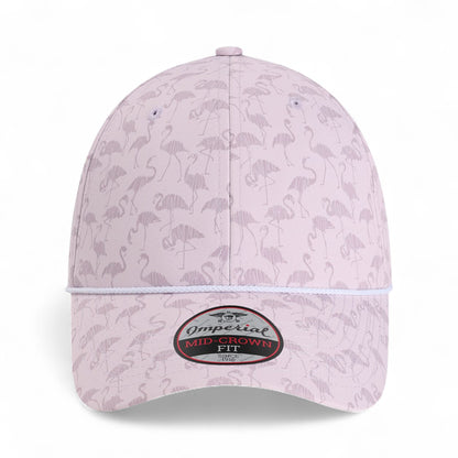 Front view of Imperial 5058 custom hat in flamingos pink