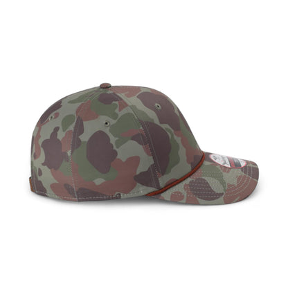 Right side view of Imperial 5058 custom hat in frog skin camo and green
