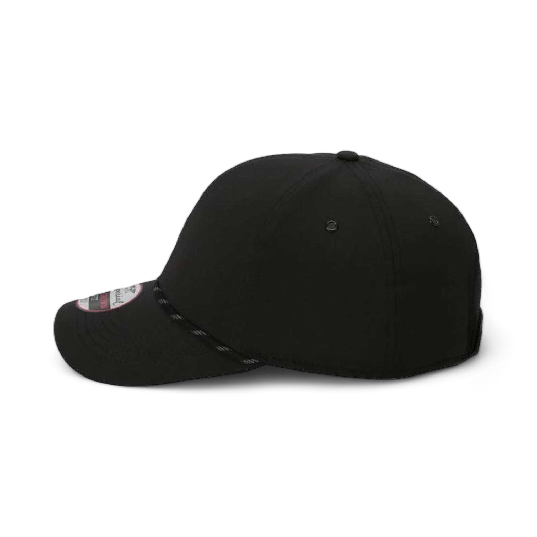 Side view of Imperial 6054 custom hat in black