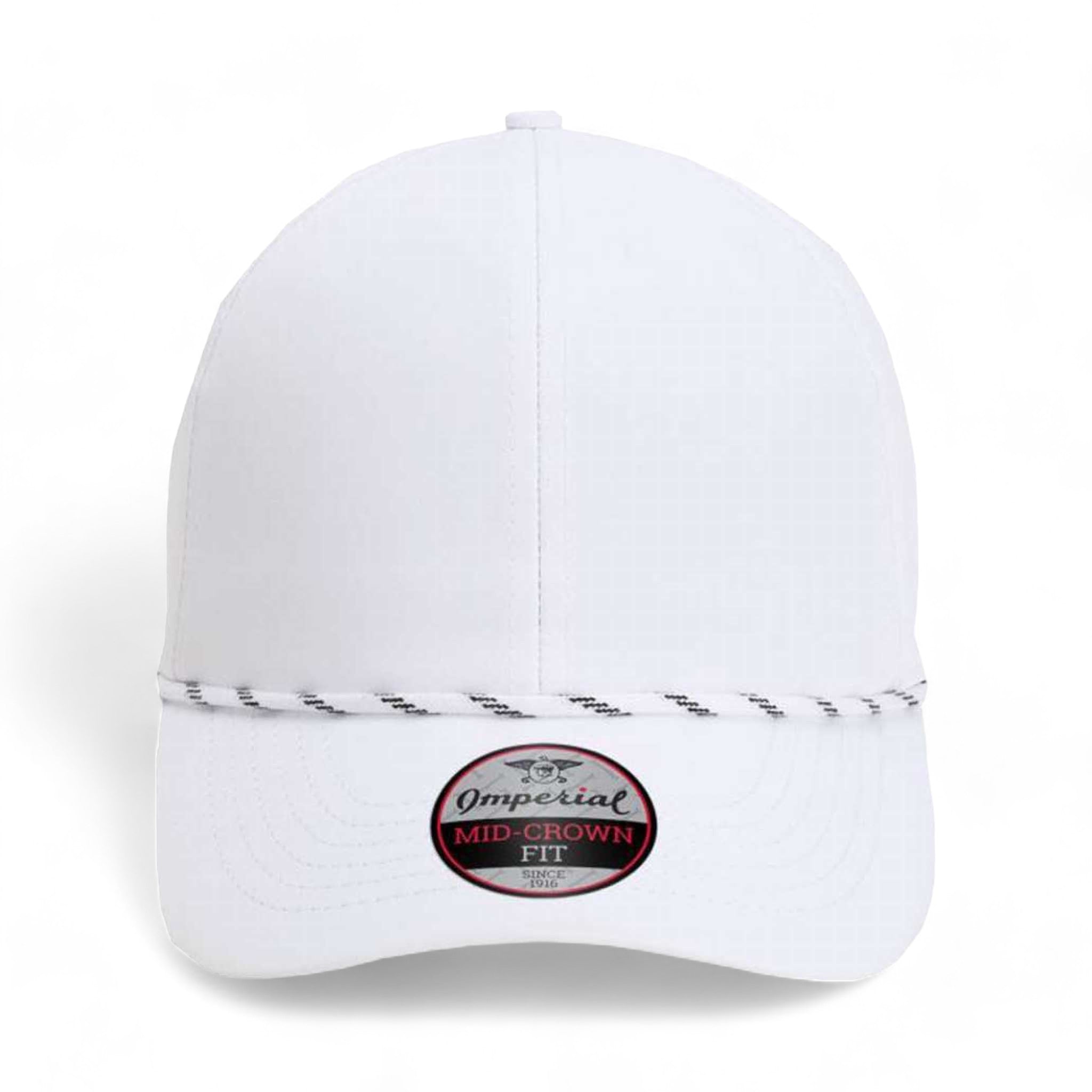 Front view of Imperial 6054 custom hat in white