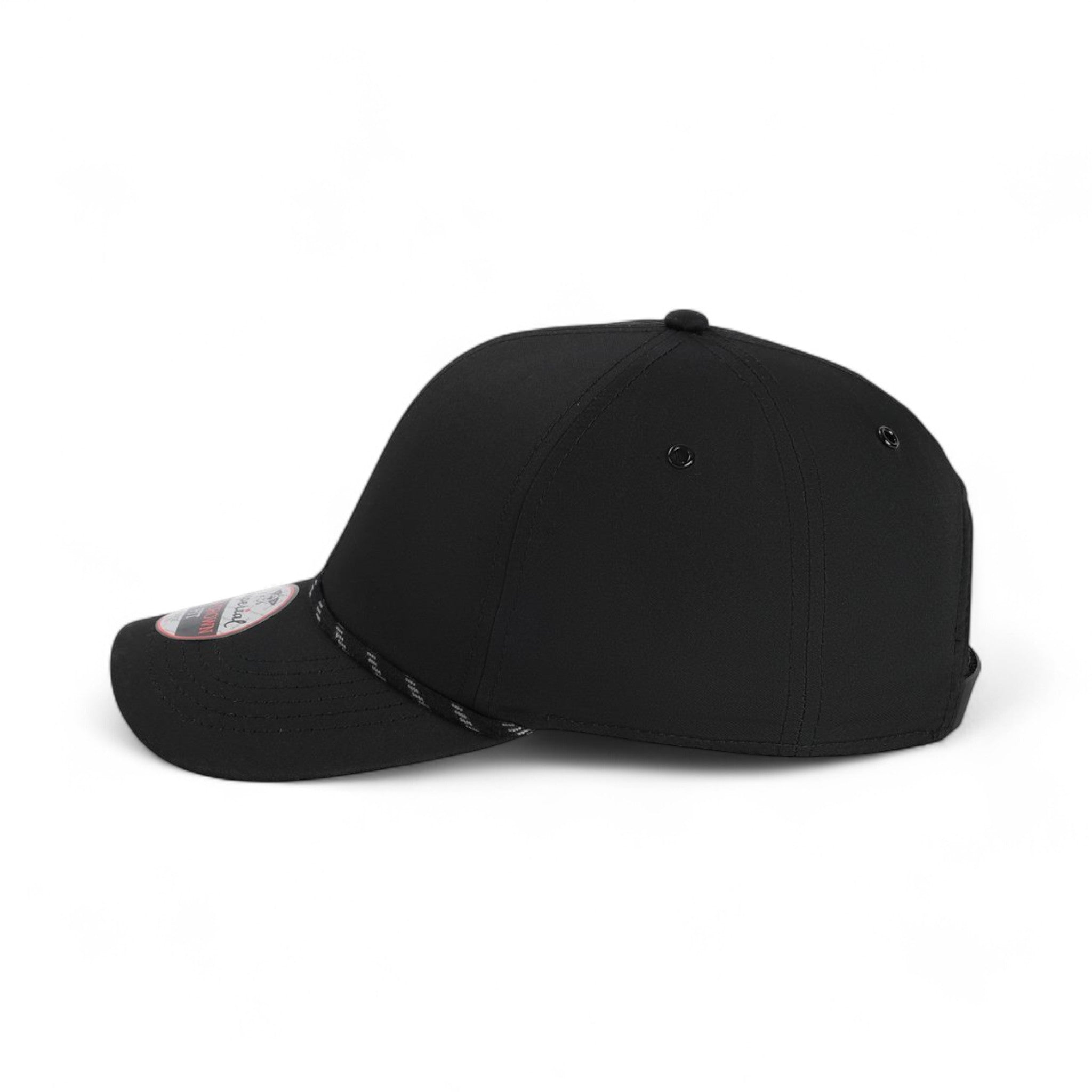 Left side view of Imperial 6054 custom hat in black