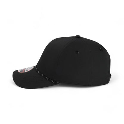 Left side view of Imperial 6054 custom hat in black