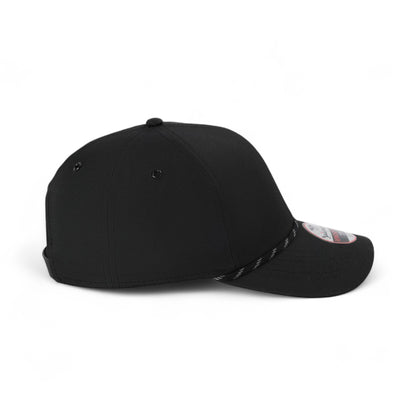 Right side view of Imperial 6054 custom hat in black