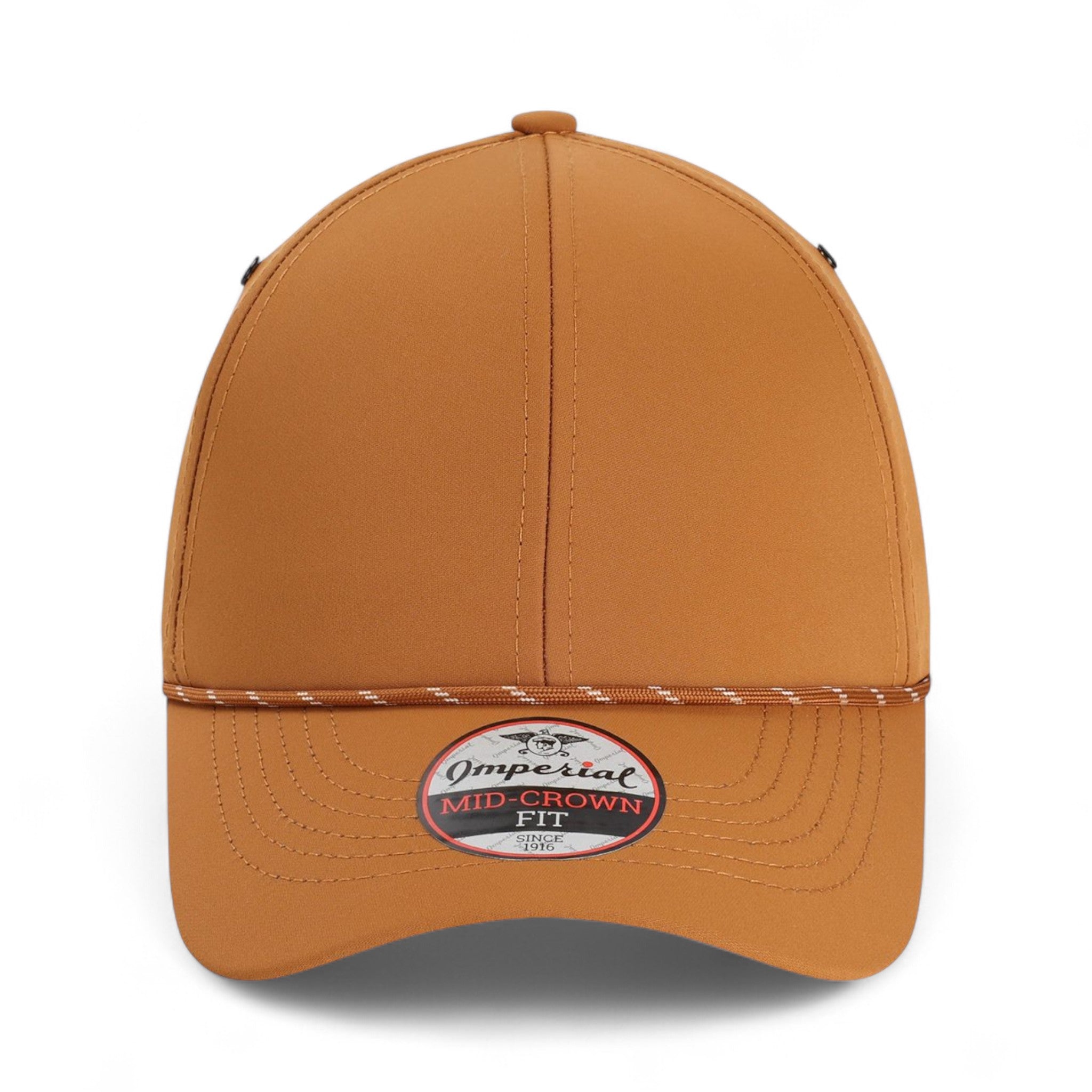 Front view of Imperial 6054 custom hat in buckthorn brown