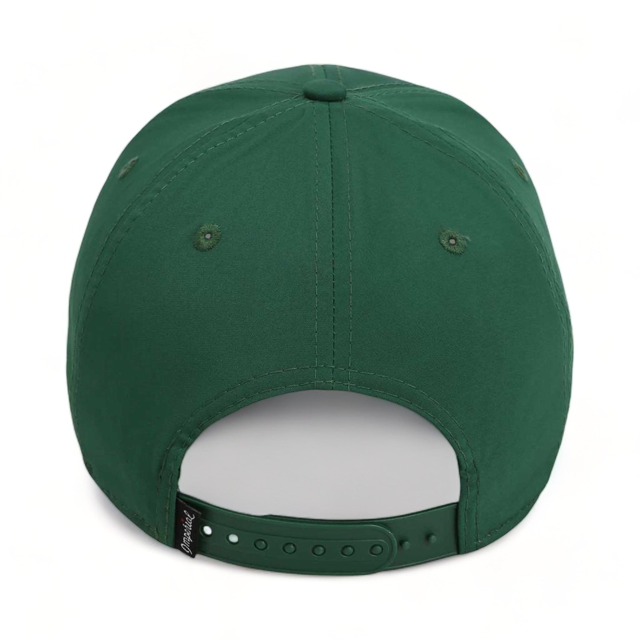 Back view of Imperial 7054 custom hat in forest and white