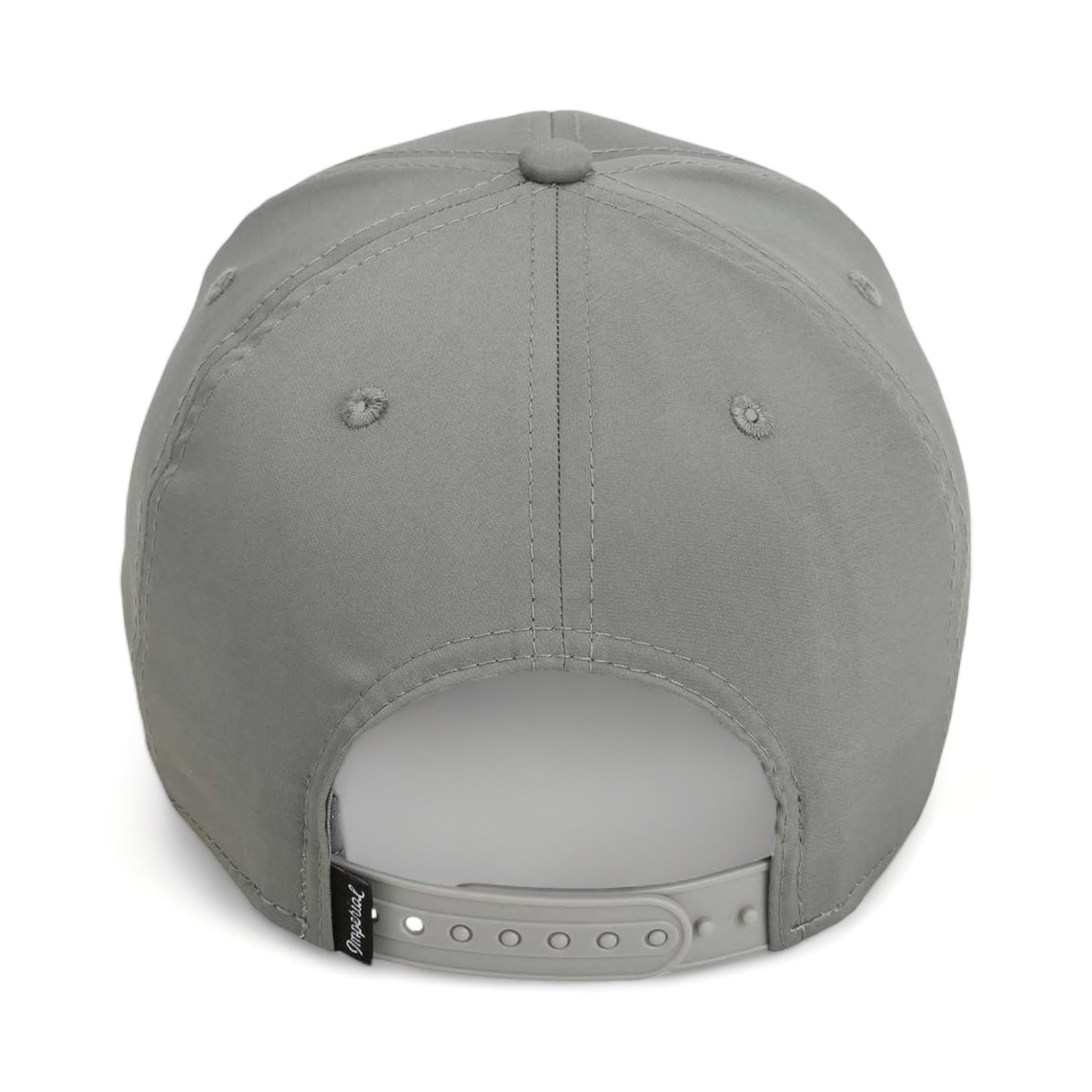 Back view of Imperial 7054 custom hat in grey and black