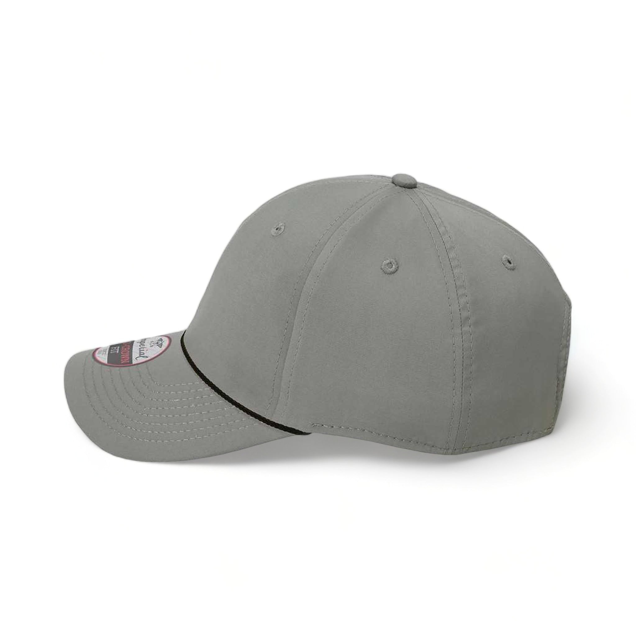 Side view of Imperial 7054 custom hat in grey and black