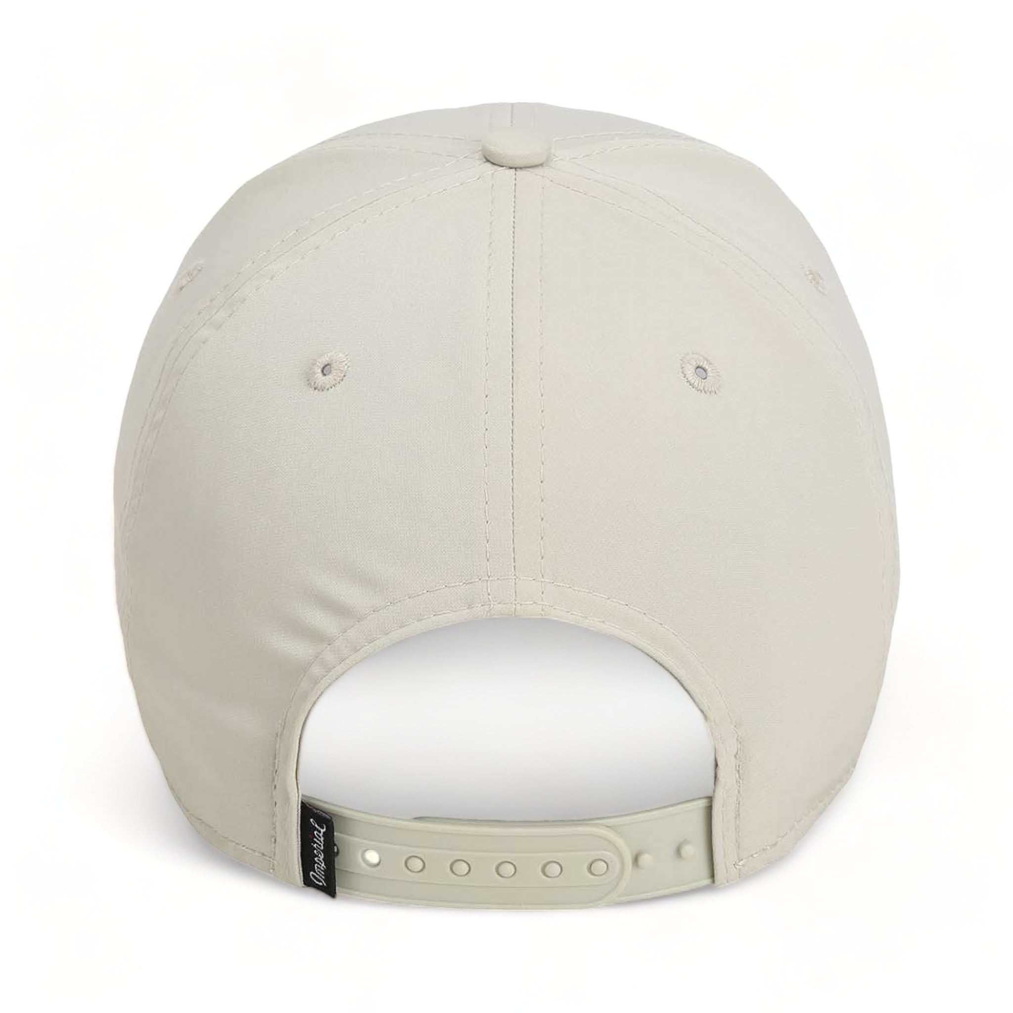 Back view of Imperial 7054 custom hat in putty and white