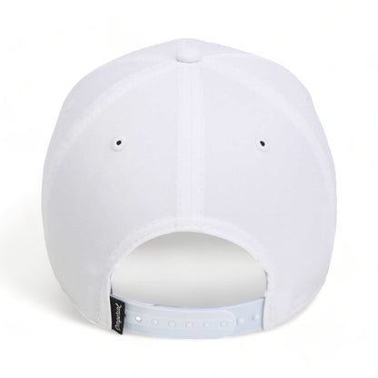 Back view of Imperial 7054 custom hat in white and dark green