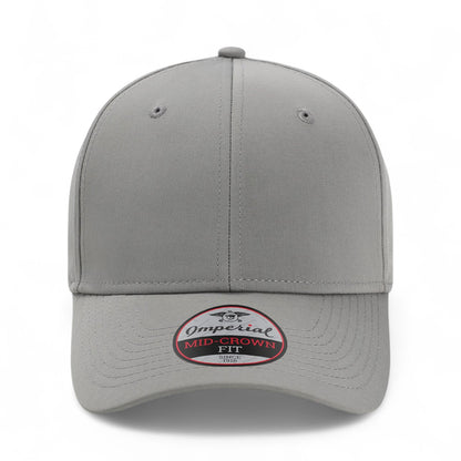 Front view of Imperial 7054N custom hat in grey