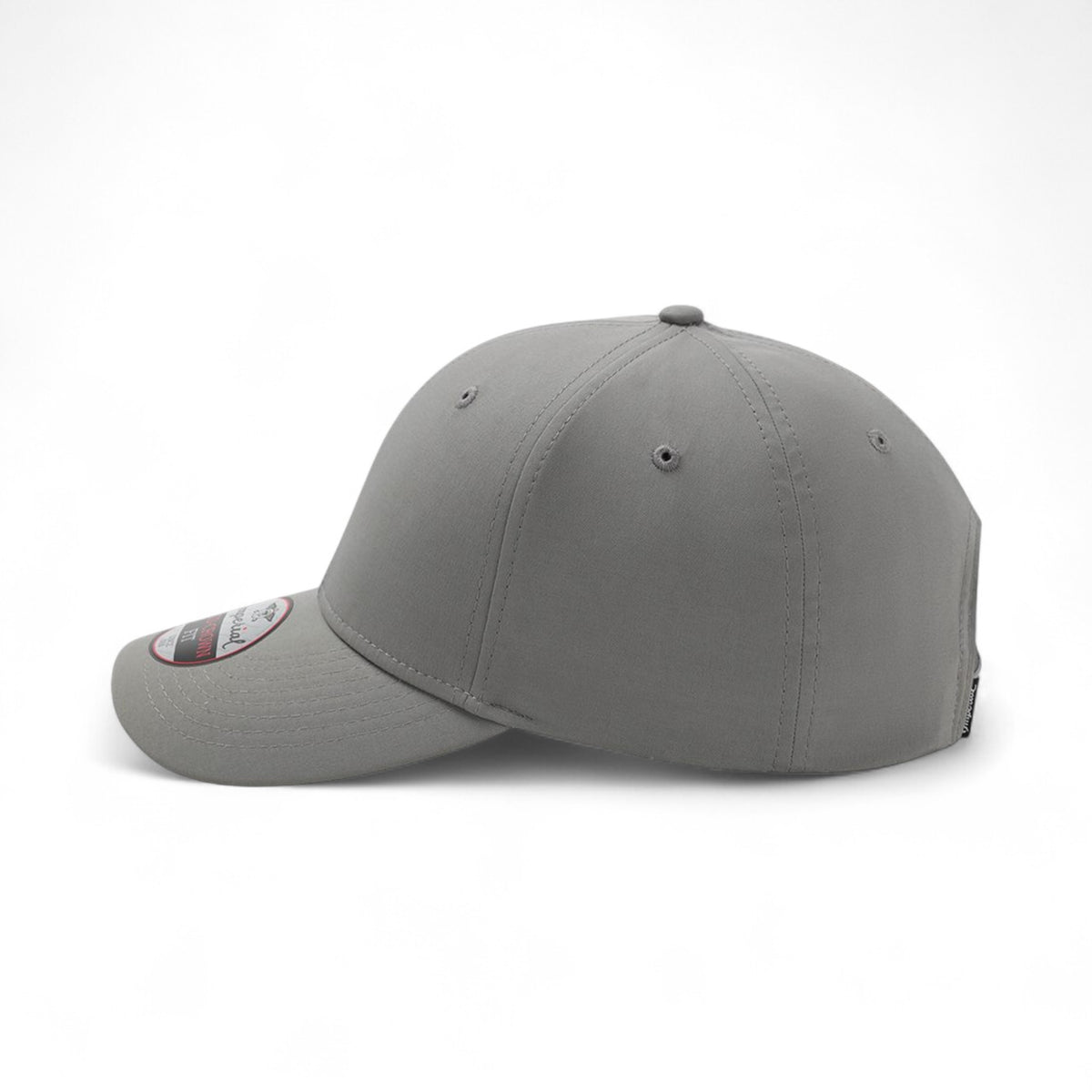 Left side view of Imperial 7054N custom hat in grey