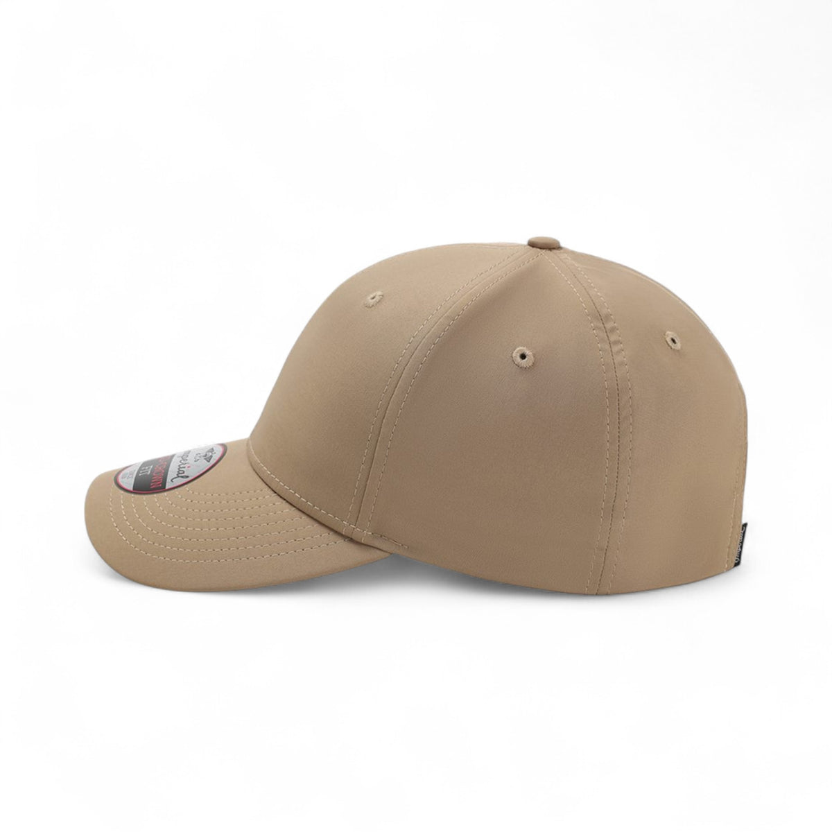 Left side view of Imperial 7054N custom hat in khaki