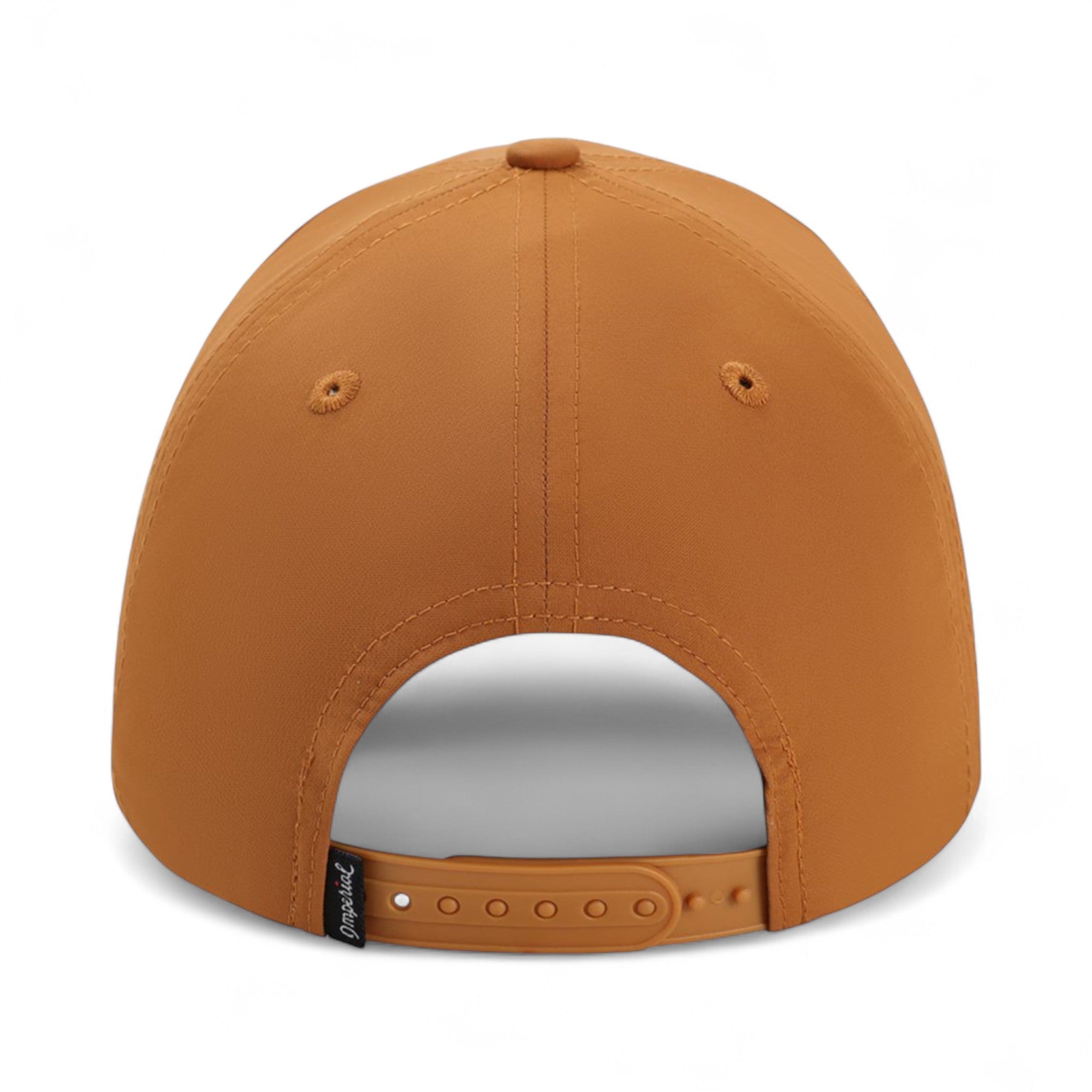 Back view of Imperial 7054N custom hat in buckthorn brown