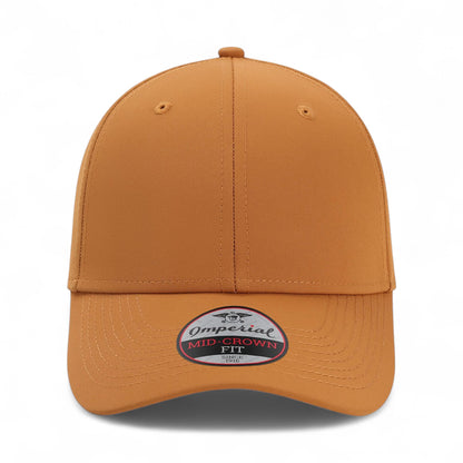 Front view of Imperial 7054N custom hat in buckthorn brown