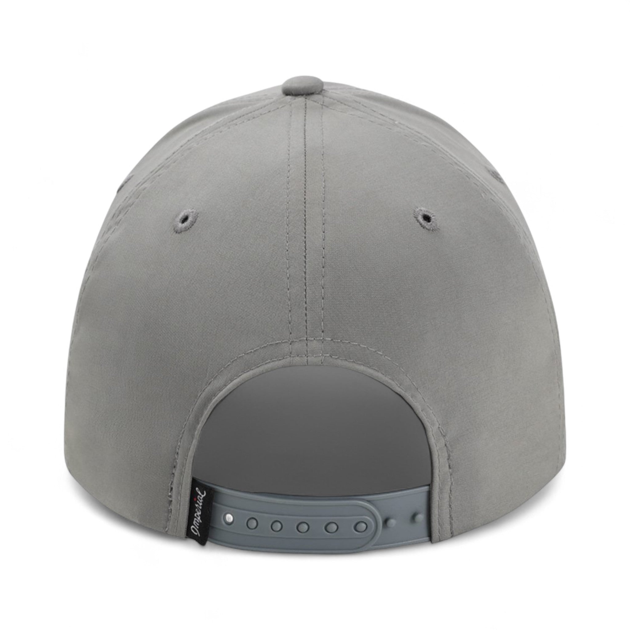 Back view of Imperial 7054N custom hat in grey