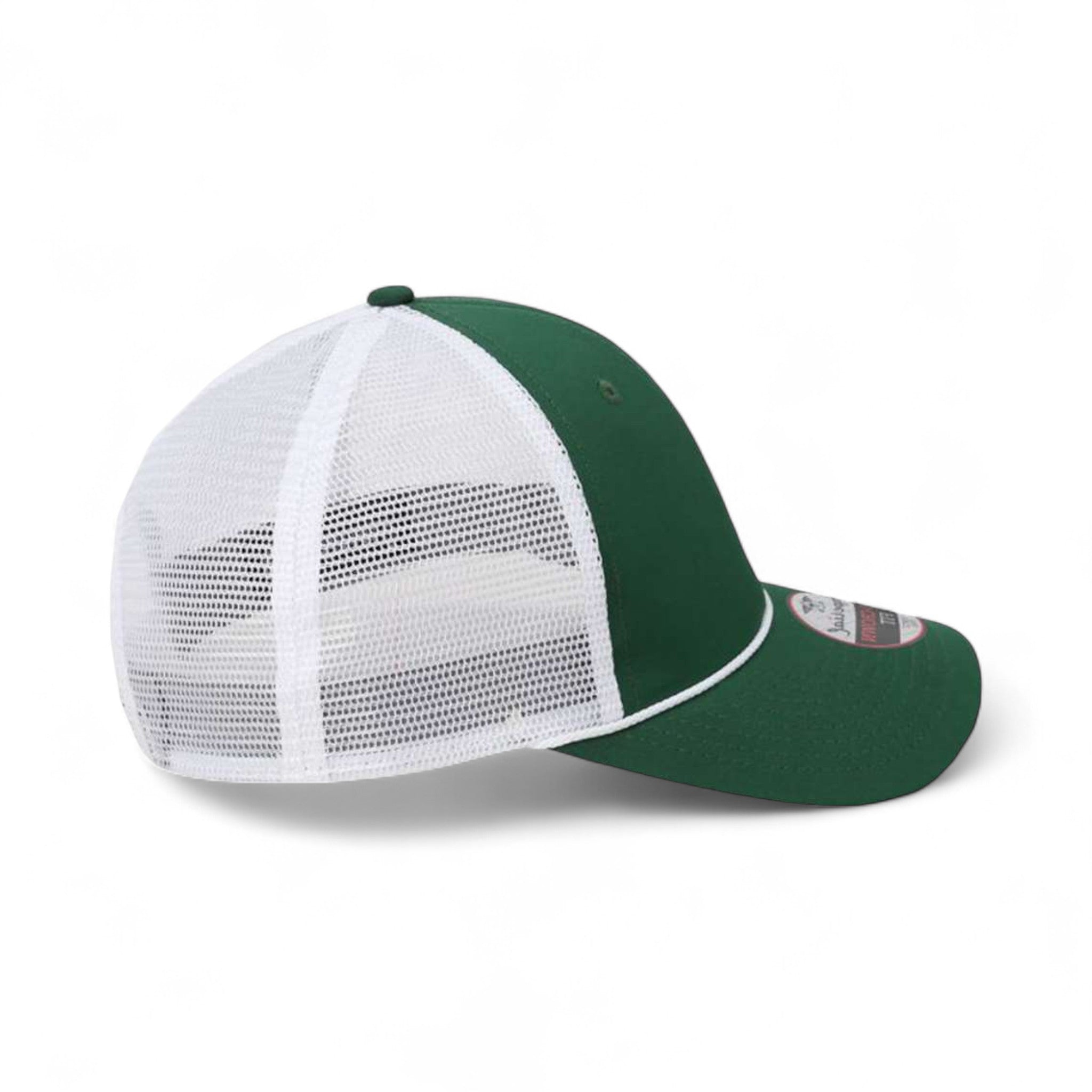Right side view of Imperial 7055 custom hat in forest and white