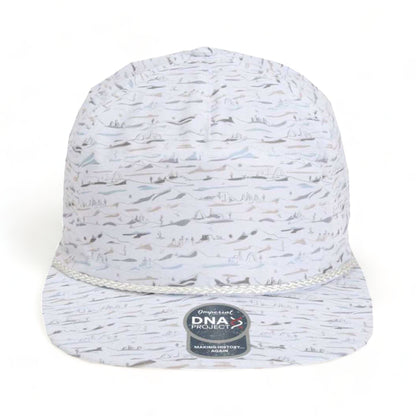 Front view of Imperial DNA010 custom hat in desert