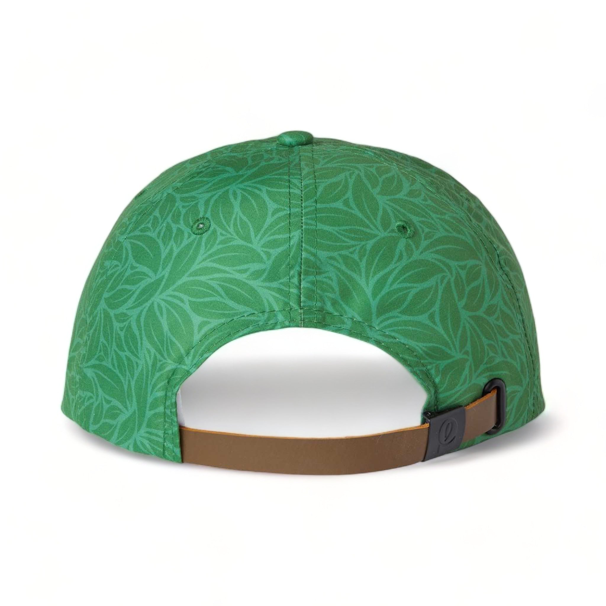 Back view of Imperial DNA010 custom hat in green floral