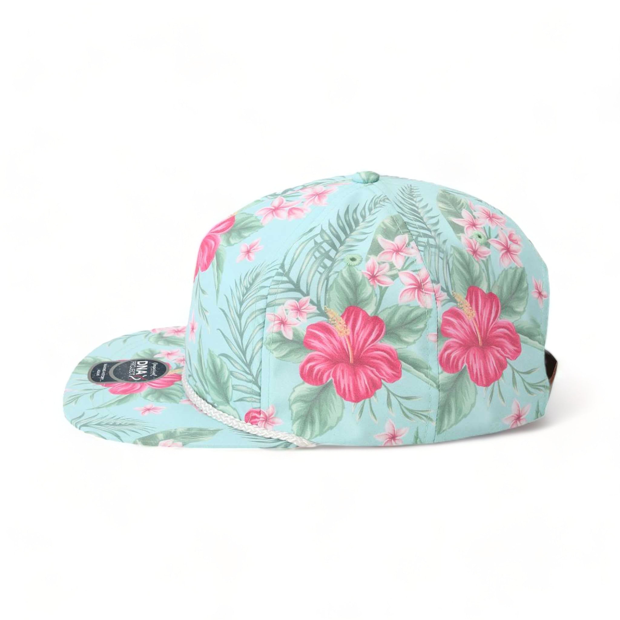Side view of Imperial DNA010 custom hat in hawai'in biome