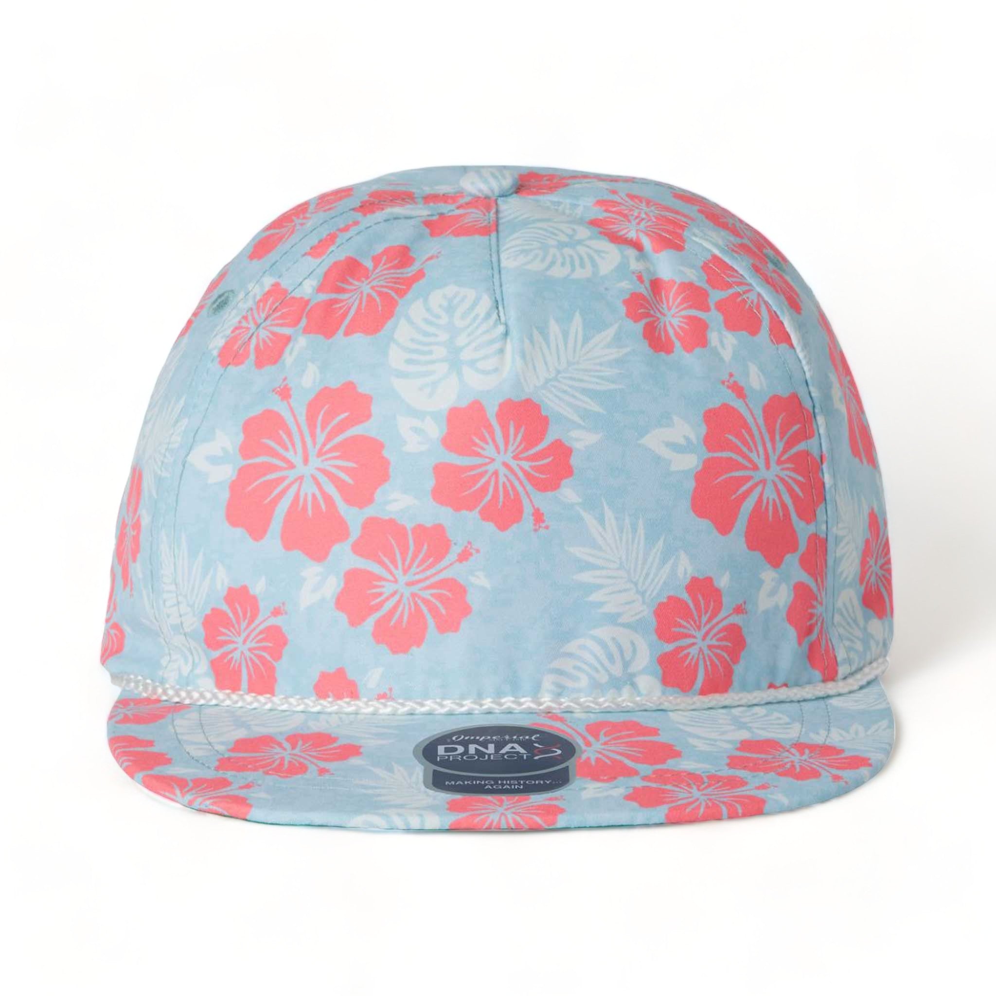 Front view of Imperial DNA010 custom hat in hawai'in sky