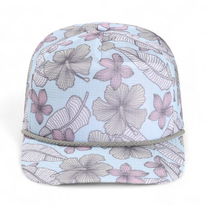 Front view of Imperial DNA012 custom hat in light blue
