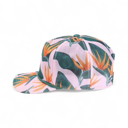 Left side view of Imperial DNA012 custom hat in light pink