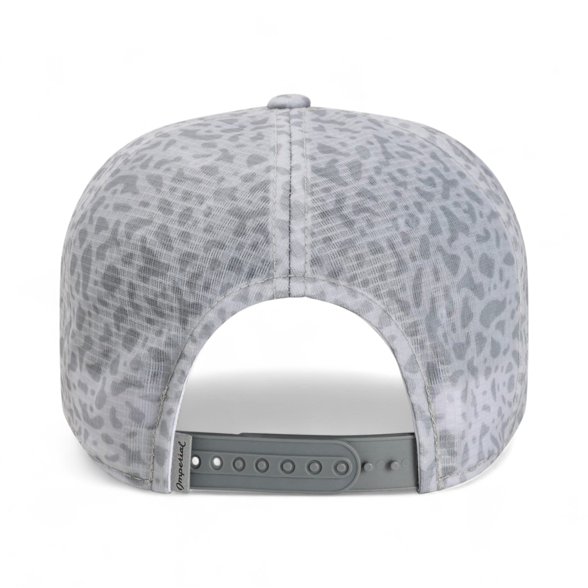Back view of Imperial DNA012 custom hat in trout grey