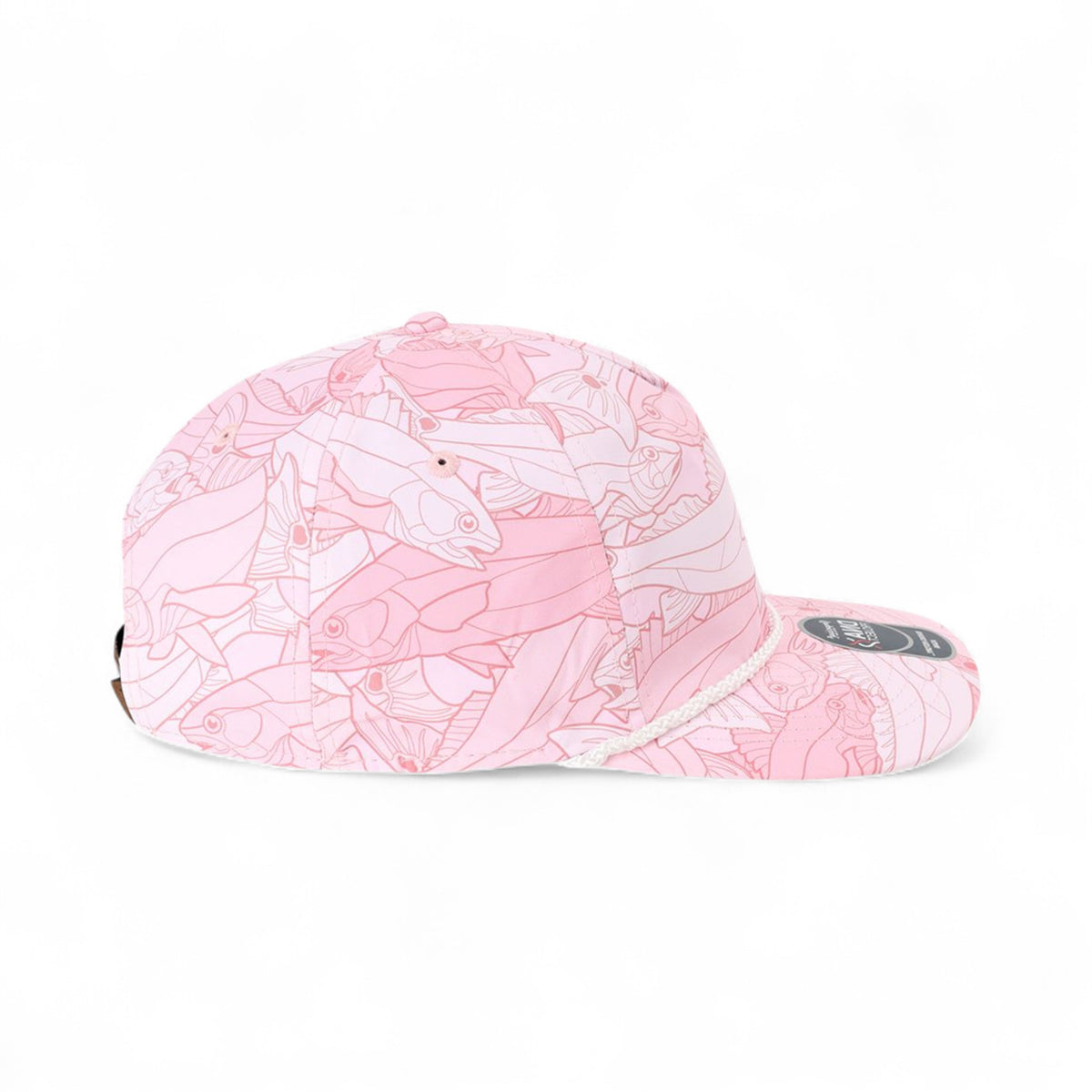 Right side view of Imperial DNA014 custom hat in light pink