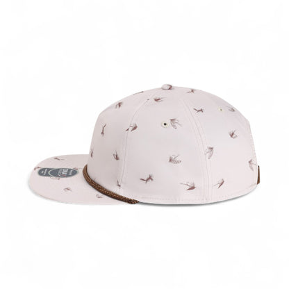 Left side view of Imperial DNA014 custom hat in khaki