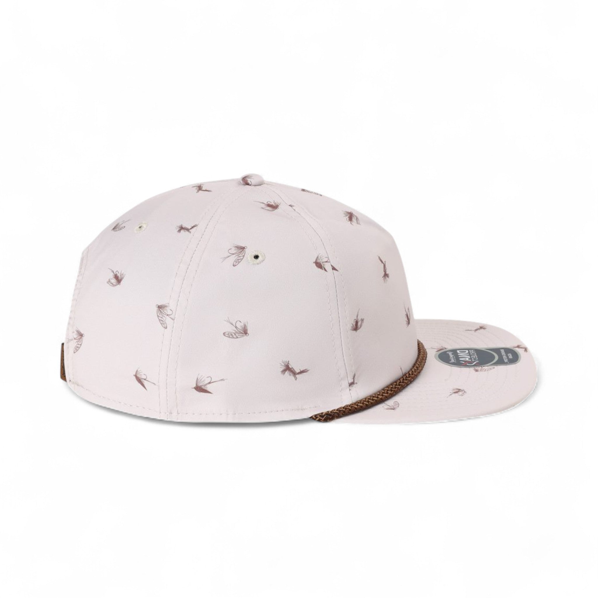 Right side view of Imperial DNA014 custom hat in khaki