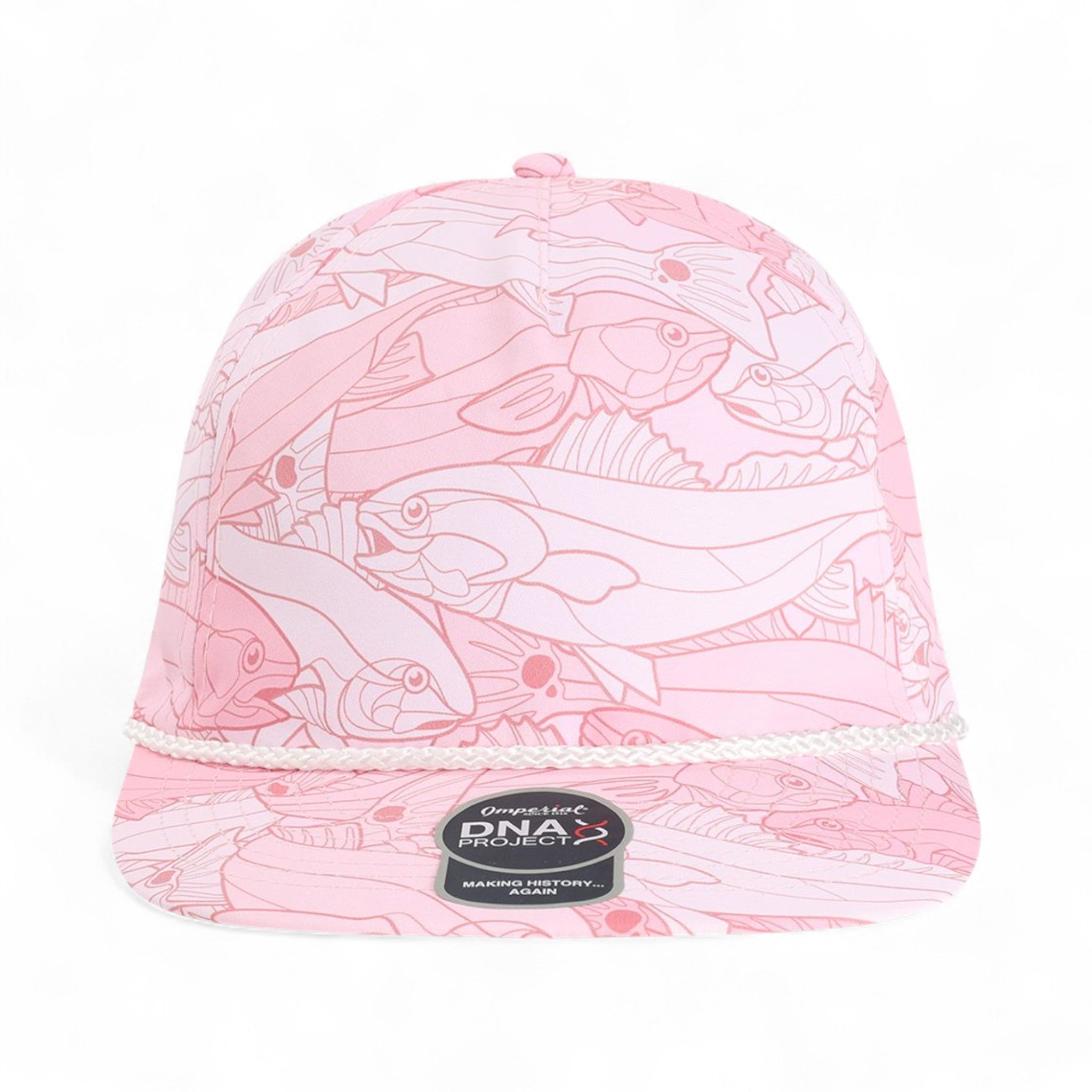 Front view of Imperial DNA014 custom hat in light pink