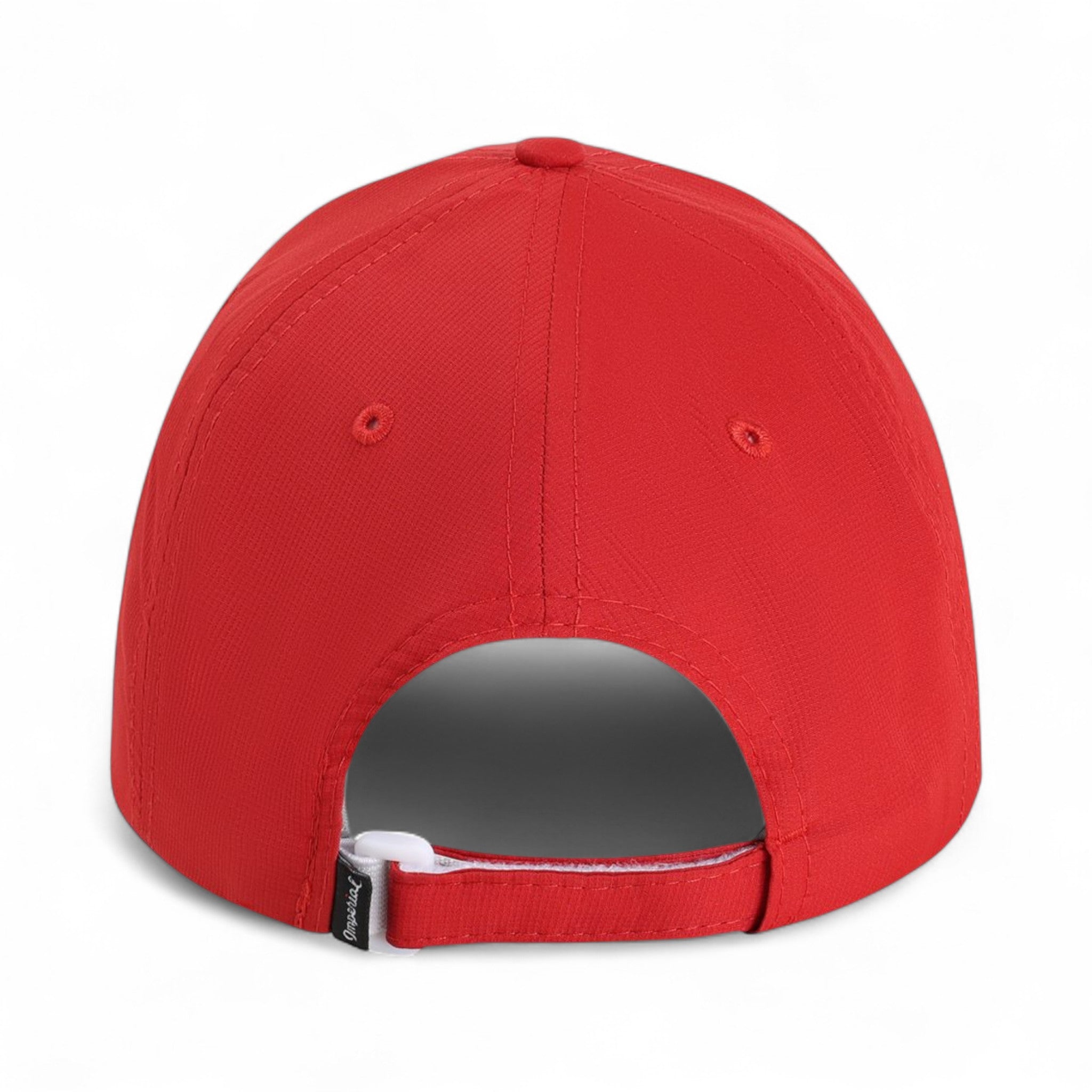 Back view of Imperial L210P custom hat in cardinal