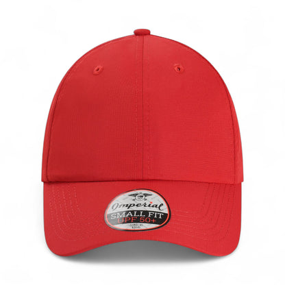 Front view of Imperial L210P custom hat in cardinal