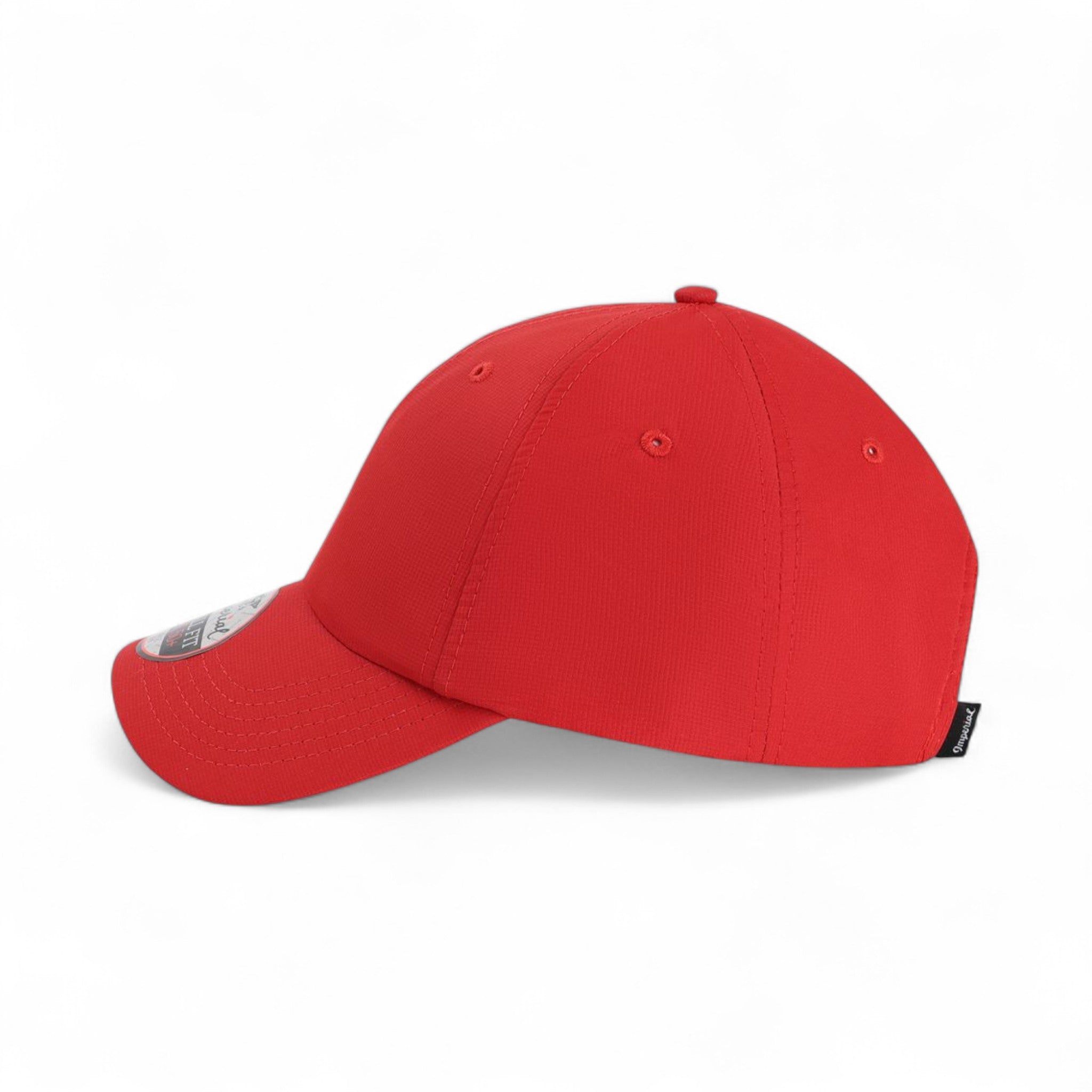 Left side view of Imperial L210P custom hat in cardinal