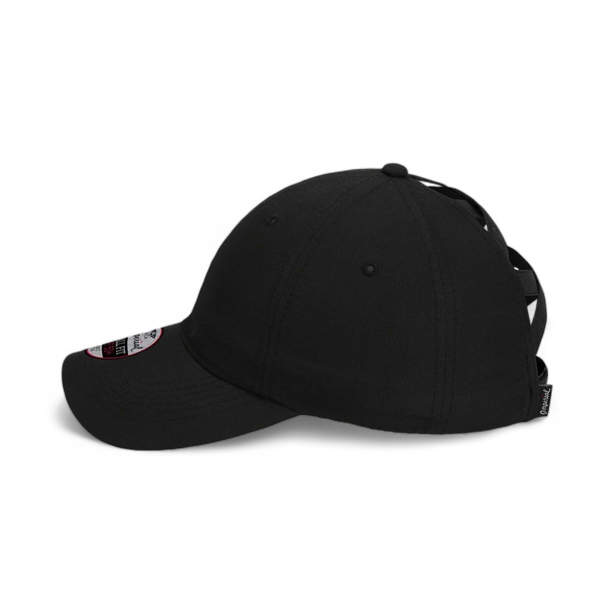 Side view of Imperial L338 custom hat in black