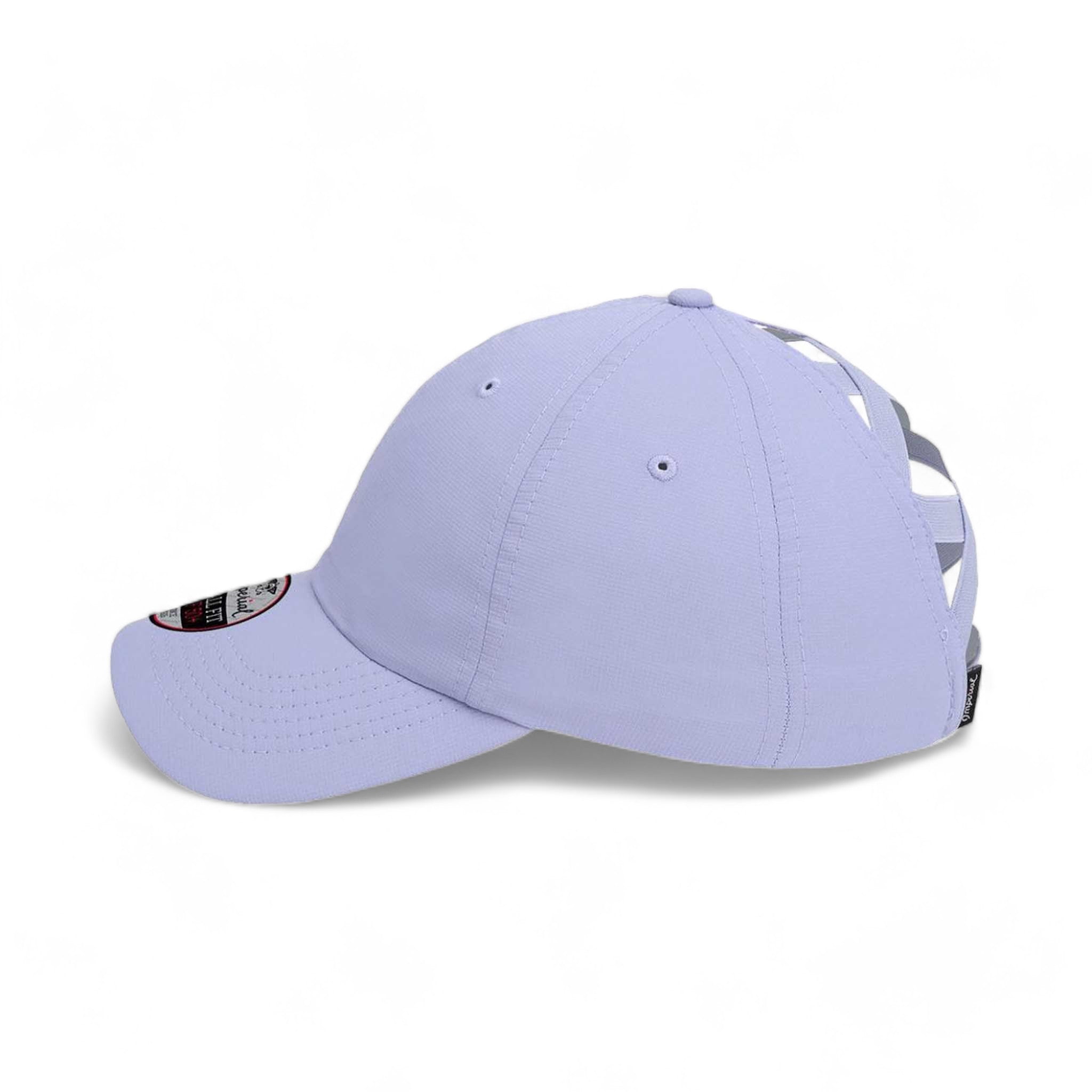 Side view of Imperial L338 custom hat in lavender