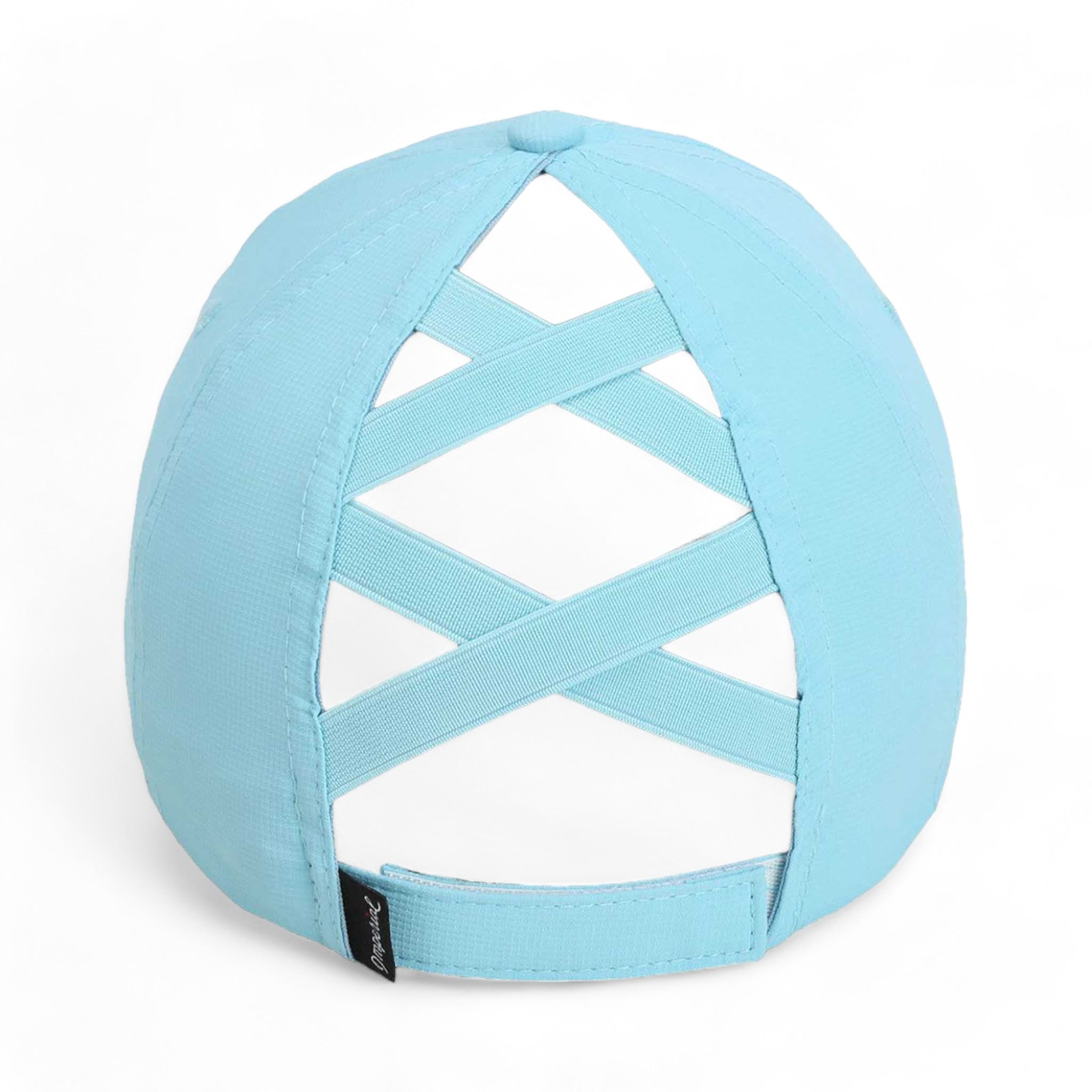 Back view of Imperial L338 custom hat in light blue