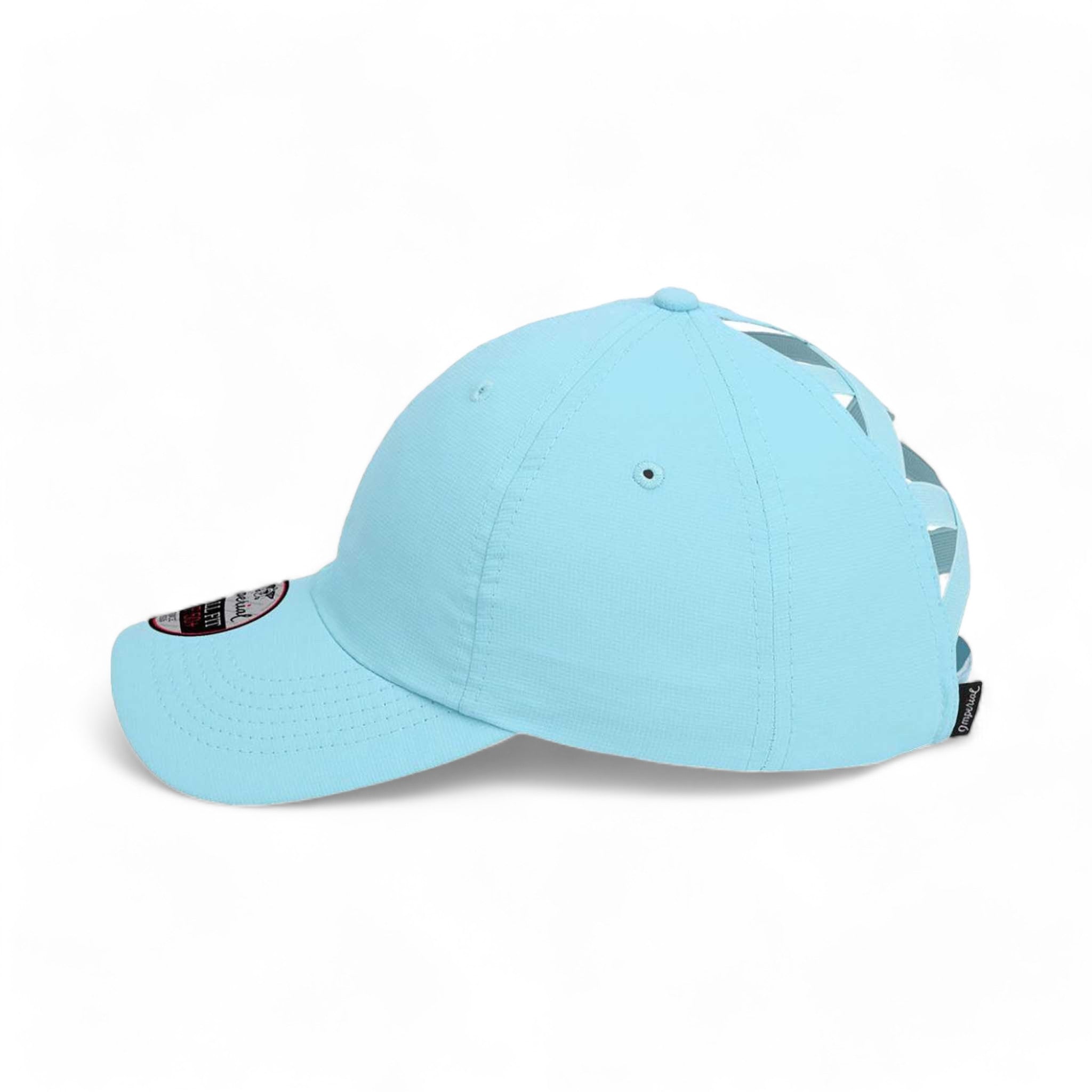 Side view of Imperial L338 custom hat in light blue