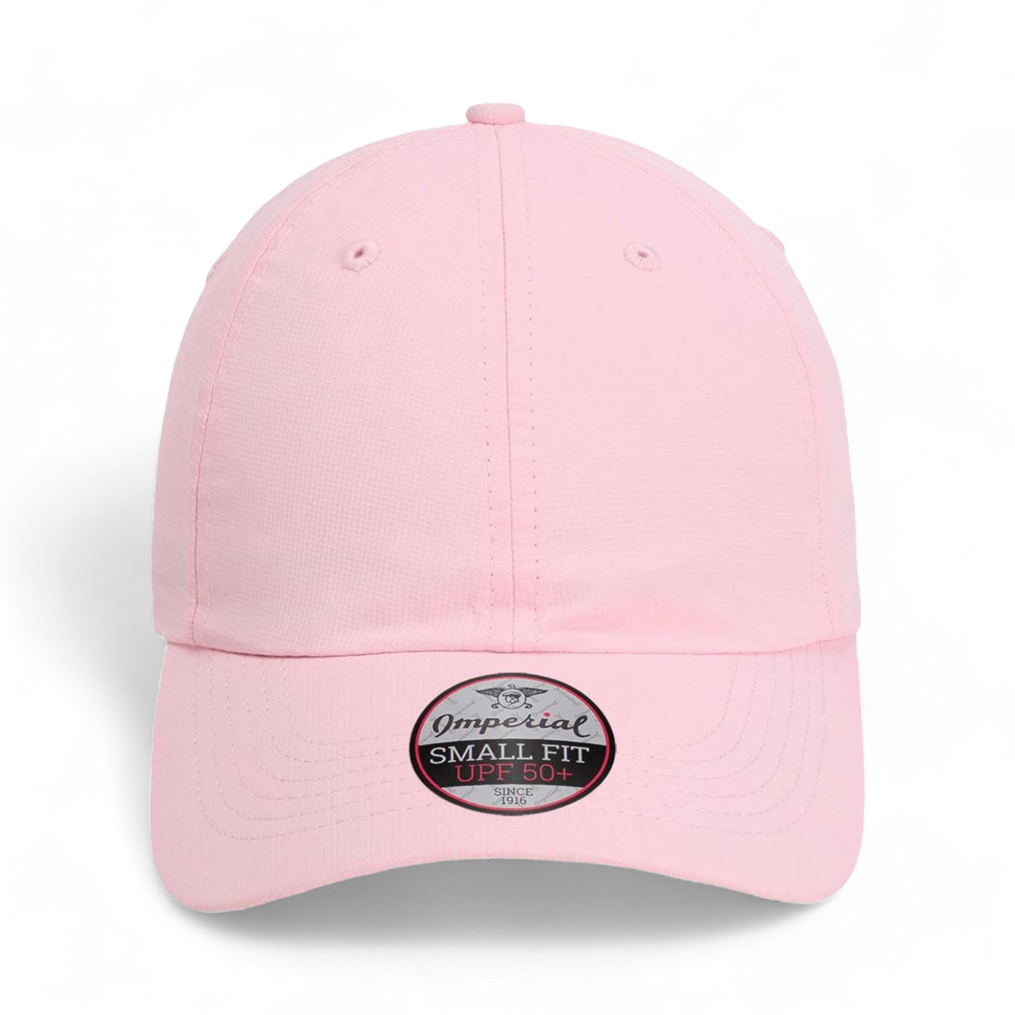 Front view of Imperial L338 custom hat in light pink