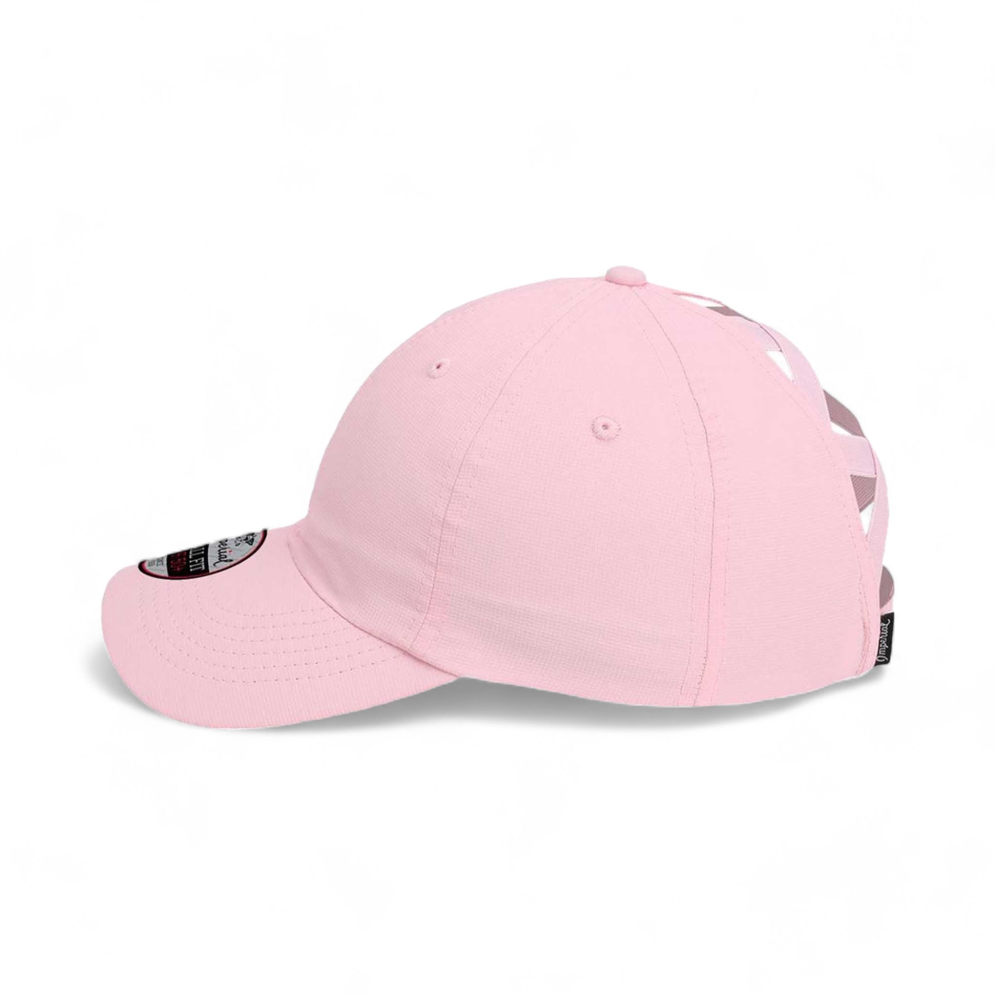 Side view of Imperial L338 custom hat in light pink