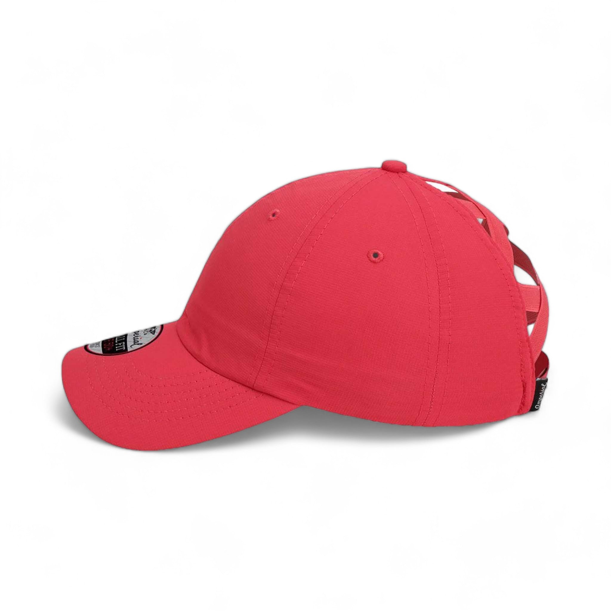 Side view of Imperial L338 custom hat in nantucket red