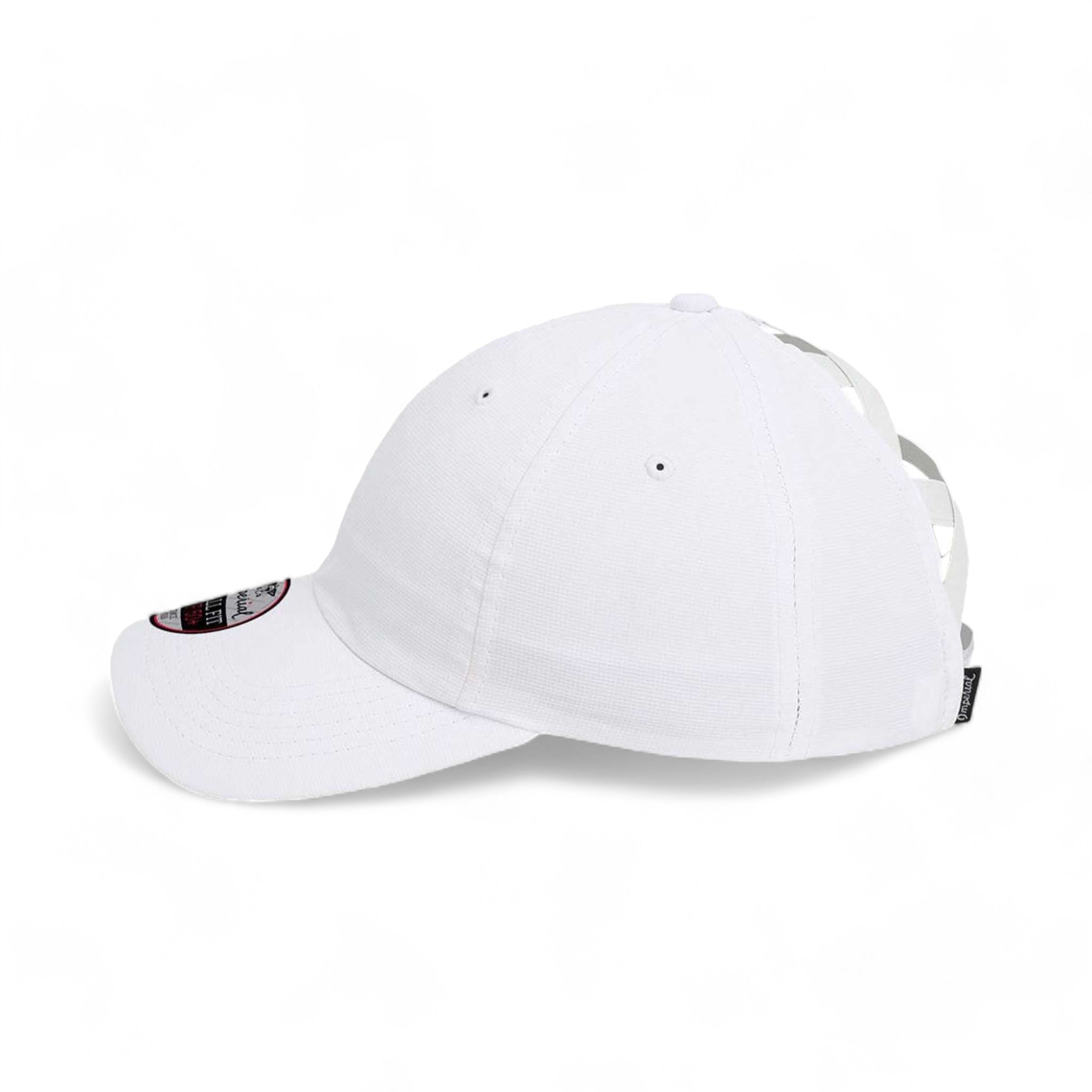 Side view of Imperial L338 custom hat in white
