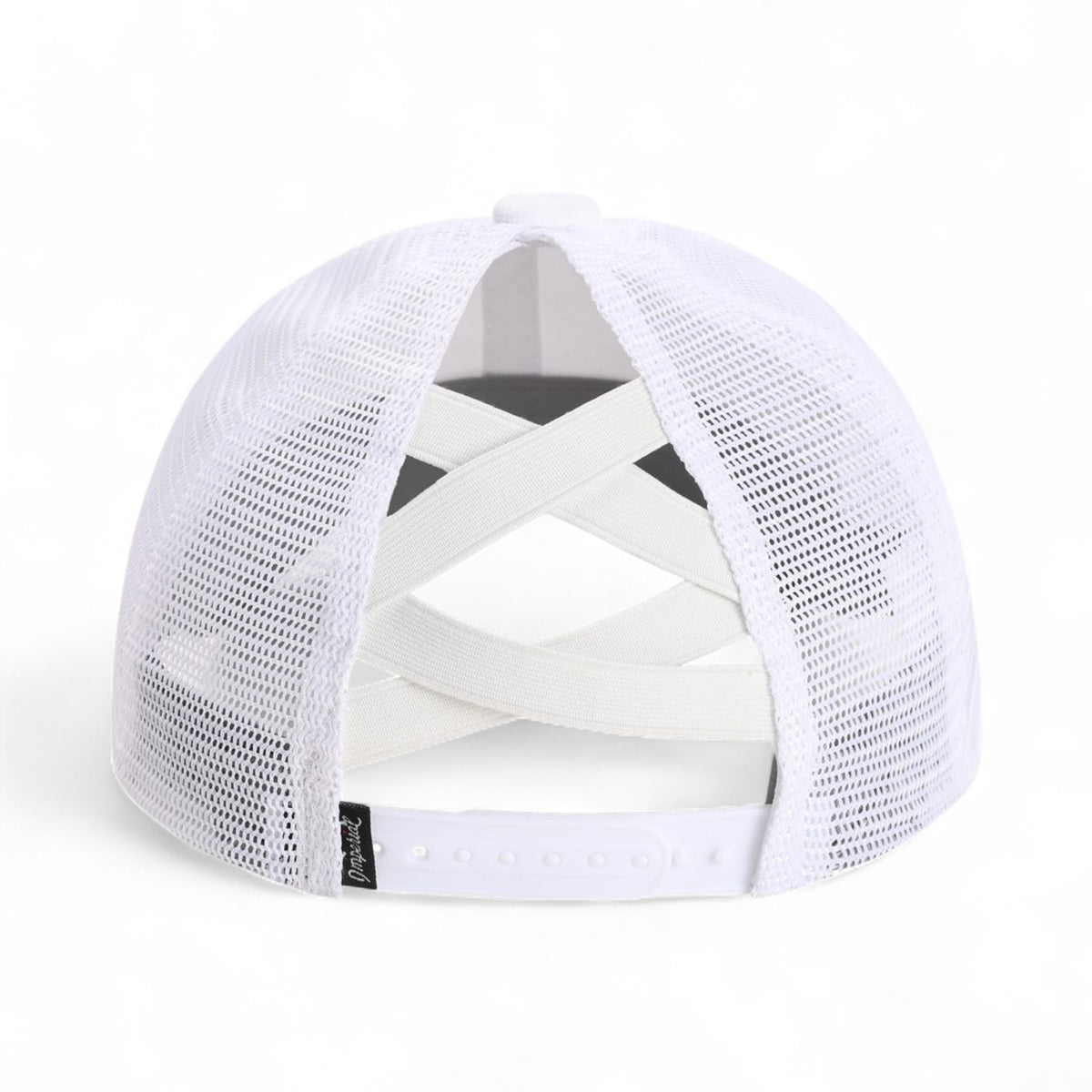Back view of Imperial L338M custom hat in white