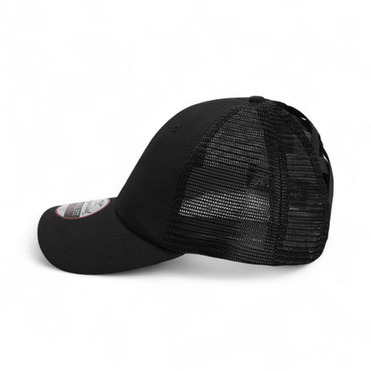 Left side view of Imperial L338M custom hat in black