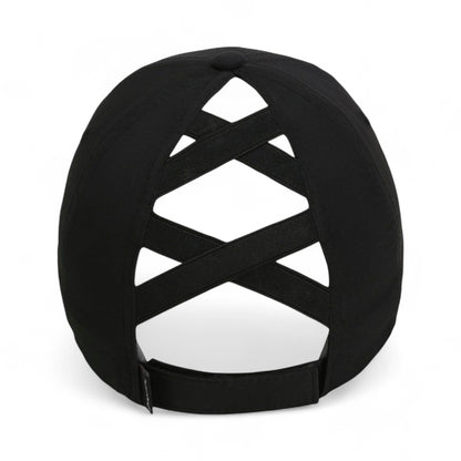 Back view of Imperial L338 custom hat in black