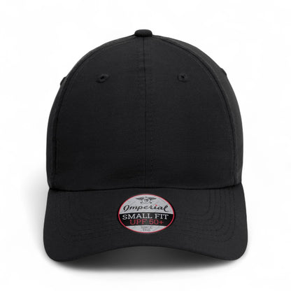 Front view of Imperial L338 custom hat in black